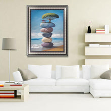 Charger l'image dans la galerie, Vue sur la mer - diamant rond complet - 30x40cm