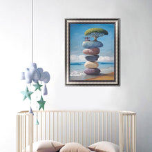 Charger l'image dans la galerie, Vue sur la mer - diamant rond complet - 30x40cm