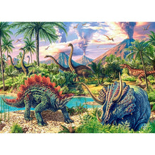 Charger l'image dans la galerie, Dinosaure - diamant rond complet - 40x30cm