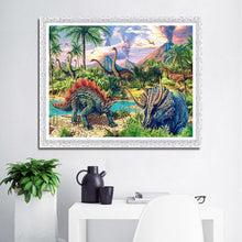 Charger l'image dans la galerie, Dinosaure - diamant rond complet - 40x30cm