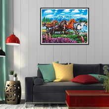Charger l'image dans la galerie, Cheval - diamant rond complet - 40x30cm