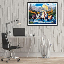 Charger l'image dans la galerie, Cheval - diamant rond complet - 40x30cm