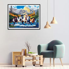 Charger l'image dans la galerie, Cheval - diamant rond complet - 40x30cm