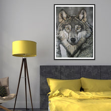 Charger l'image dans la galerie, Loup - diamant rond complet - 30x40cm