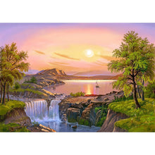 Charger l'image dans la galerie, Paysage - diamant rond complet - 40x30cm