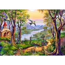 Charger l'image dans la galerie, Paysage - diamant rond complet - 40x30cm