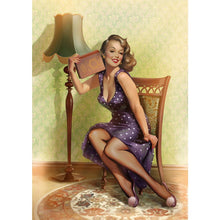 Charger l'image dans la galerie, Caractère - diamant rond complet - 40x30cm