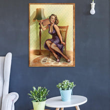 Charger l'image dans la galerie, Caractère - diamant rond complet - 40x30cm