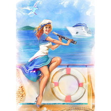 Charger l'image dans la galerie, Caractère - diamant rond complet - 40x30cm