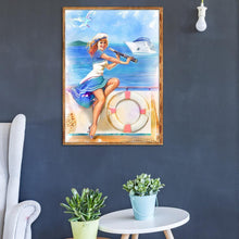 Charger l'image dans la galerie, Caractère - diamant rond complet - 40x30cm