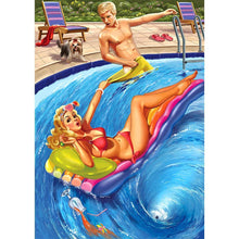 Charger l'image dans la galerie, Caractère - diamant rond complet - 40x30cm