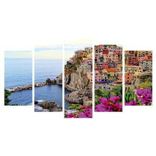 Charger l'image dans la galerie, 5pcs bord de mer - diamant rond complet - 95x45cm