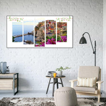 Charger l'image dans la galerie, 5pcs bord de mer - diamant rond complet - 95x45cm