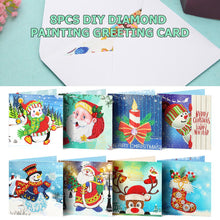 Charger l'image dans la galerie, 8pcs/set Cartes de voeux de Noël Peinture au diamant