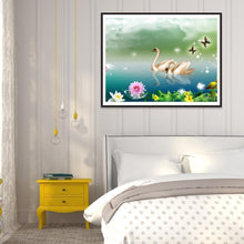 Charger l'image dans la galerie, Cygne - diamant rond complet - 30x40cm