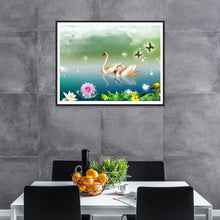 Charger l'image dans la galerie, Cygne - diamant rond complet - 30x40cm