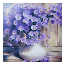 Charger l'image dans la galerie, Fleurs - diamant rond complet - 30x30cm