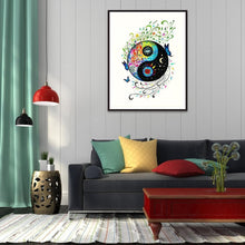 Charger l'image dans la galerie, Lune de soleil - diamant plein rond - 30x40cm