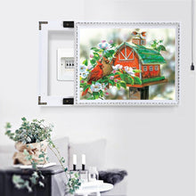 Charger l'image dans la galerie, Oiseau de fleur - diamant rond complet - 40x30cm