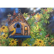 Charger l'image dans la galerie, Oiseau de fleur - diamant rond complet - 40x30cm