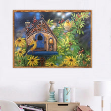 Charger l'image dans la galerie, Oiseau de fleur - diamant rond complet - 40x30cm