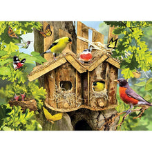 Charger l'image dans la galerie, Oiseau de fleur - diamant rond complet - 40x30cm