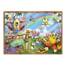 Charger l'image dans la galerie, Oiseau de fleur - diamant rond complet - 40x30cm