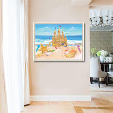 Charger l'image dans la galerie, Plage d’océan - diamant rond complet - 30x40cm