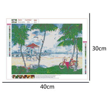 Charger l'image dans la galerie, Plage d’océan - diamant rond complet - 40x30cm