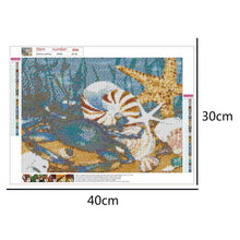 Charger l'image dans la galerie, Plage d’océan - diamant rond complet - 40x30cm