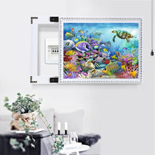 Charger l'image dans la galerie, Plage d’océan - diamant rond complet - 40x30cm