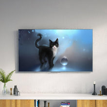 Charger l'image dans la galerie, Chat noir - diamant rond complet - 60x40cm