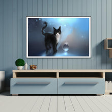 Charger l'image dans la galerie, Chat noir - diamant rond complet - 60x40cm
