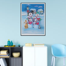 Charger l'image dans la galerie, Bonhomme de neige - diamant rond complet - 30x40cm