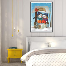 Charger l'image dans la galerie, Bonhomme de neige - diamant rond complet - 30x40cm