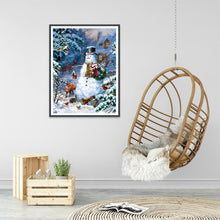 Charger l'image dans la galerie, Bonhomme de neige - diamant rond complet - 30x40cm