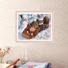 Charger l'image dans la galerie, Ours - diamant rond complet - 35x30cm