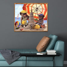 Charger l'image dans la galerie, Ours - diamant rond complet - 35x30cm