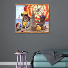 Charger l'image dans la galerie, Ours - diamant rond complet - 35x30cm