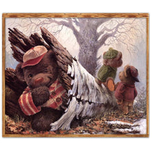 Charger l'image dans la galerie, Ours - diamant rond complet - 35x30cm