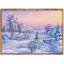 Charger l'image dans la galerie, Paysage de neige - diamant rond complet - 40x30cm