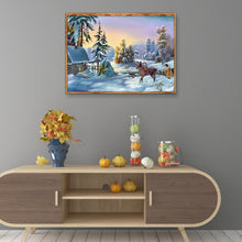 Charger l'image dans la galerie, Paysage de neige - diamant rond complet - 40x30cm