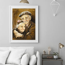 Charger l'image dans la galerie, Couples plus âgés - diamant rond complet - 30x40cm