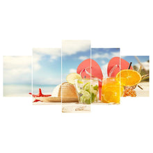 Charger l'image dans la galerie, 5pcs/set beach - peinture en diamant ronde - 95x45cm