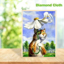 Charger l'image dans la galerie, Chat - diamant rond complet - 30x40cm