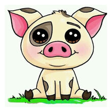 Charger l'image dans la galerie, Porc - diamant rond complet - 30x30cm