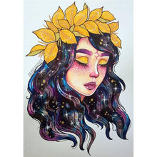 Charger l'image dans la galerie, Fille - diamant rond complet - 30x40cm