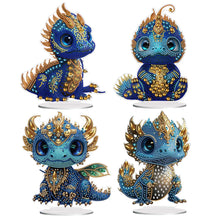 Charger l'image dans la galerie, Dragon-Ornement de bureau en diamant en bois à forage simple face
