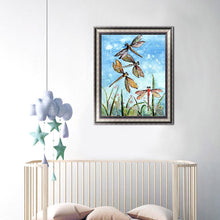 Charger l'image dans la galerie, Libellule - diamant rond complet - 30x40cm