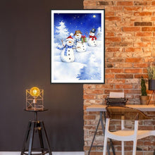 Charger l'image dans la galerie, Bonhomme de neige - diamant rond complet - 30x40cm